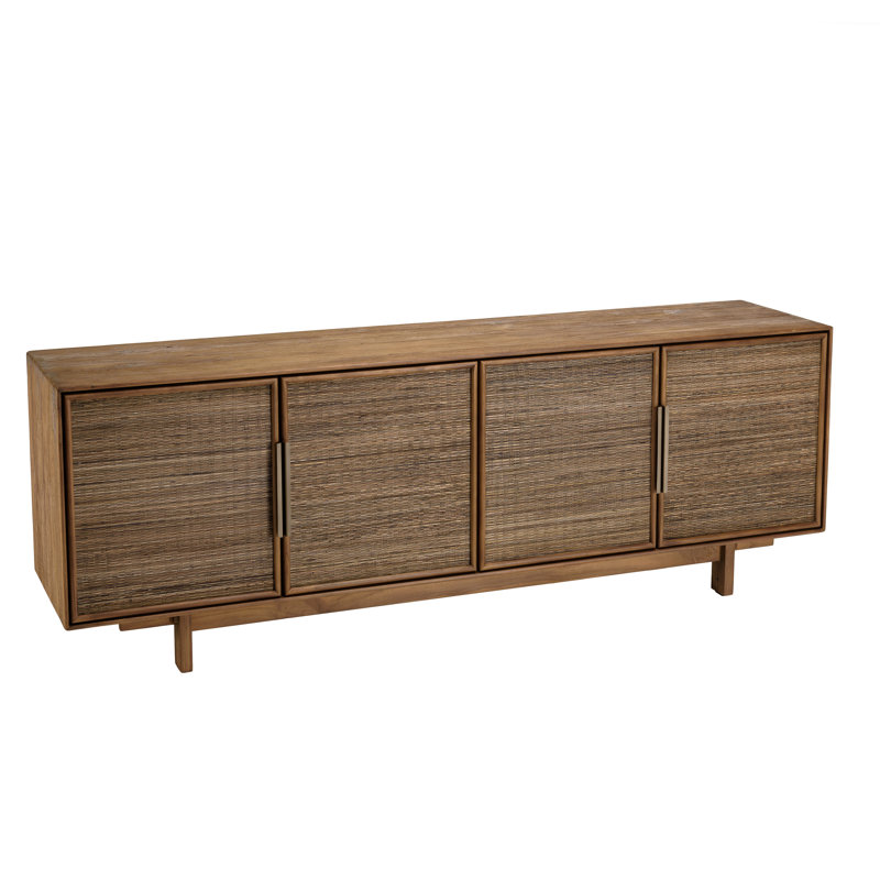 Leverda Unfinished TV Stand for TVs up to 48" with Fireplace Included