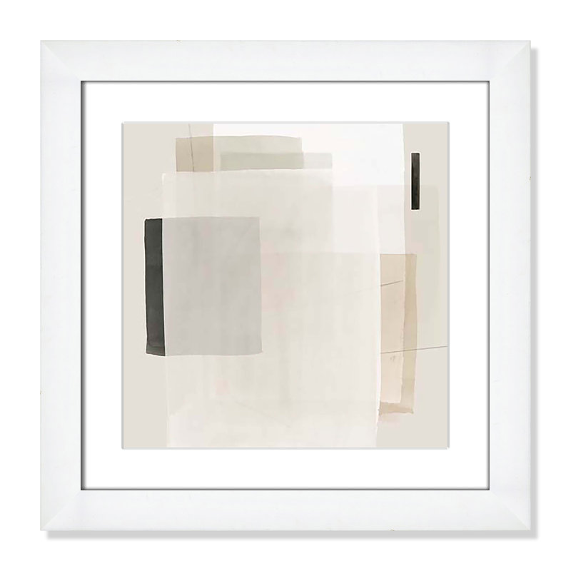 Mystical Momentum I par Hazel J, Encadrement cubique blanc, H 18,5 po x l 18,5 po x P 1,25 po
