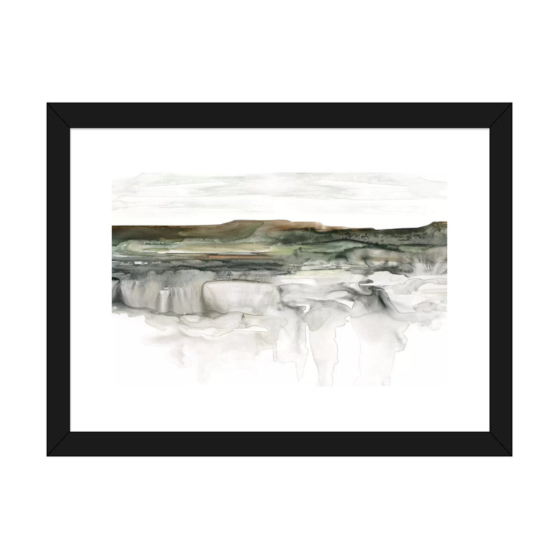 Impression de rivière Flow par Carol Robinson, Papier encadré noir, Blanc, H 24 po x l 32 po x P 1 po