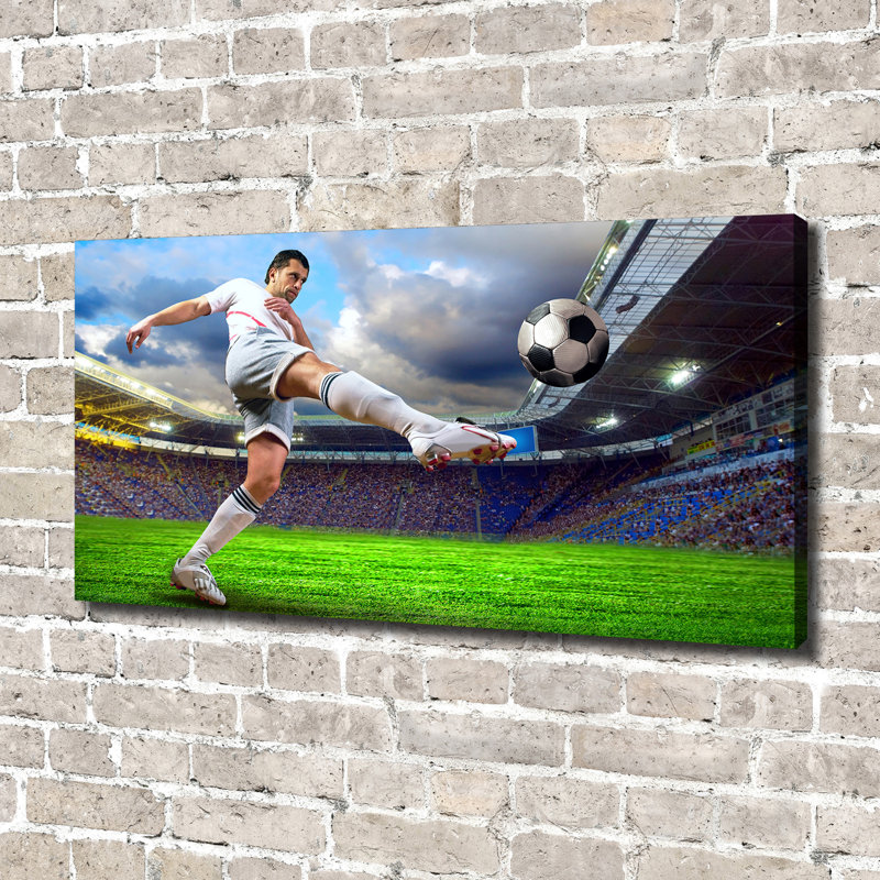 Football Player In The Stadium - Wrapped Canvas Print