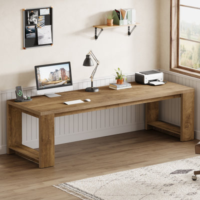 2 Person Desk, 86.6'' Extra Long Computer Desk