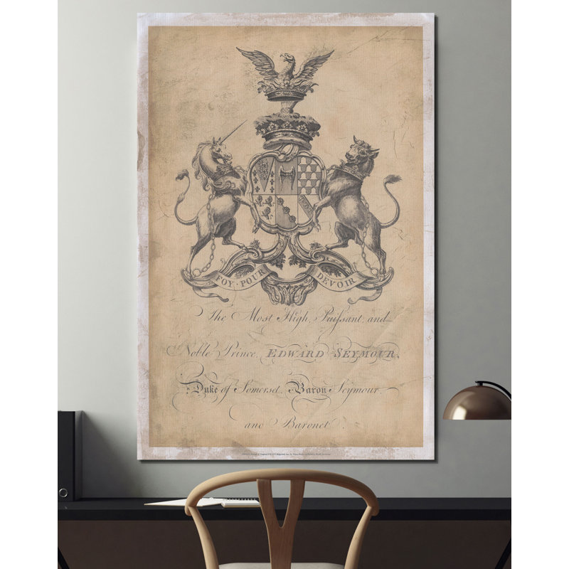 «Peerage of England II», art textuel, H 12 po x l 8 po x P 1,5 po, Toile tendue