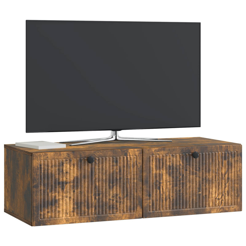 TV Stand, 30cm H x 98cm L x 41cm W, Smoked Oak