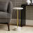 Sanches Modern Side Table With Slim Metal Base And Round Top - Stylish Cocktail Accent For Living Room Or Small Spaces - Narrow End Table For Home Decor - 24", Gold