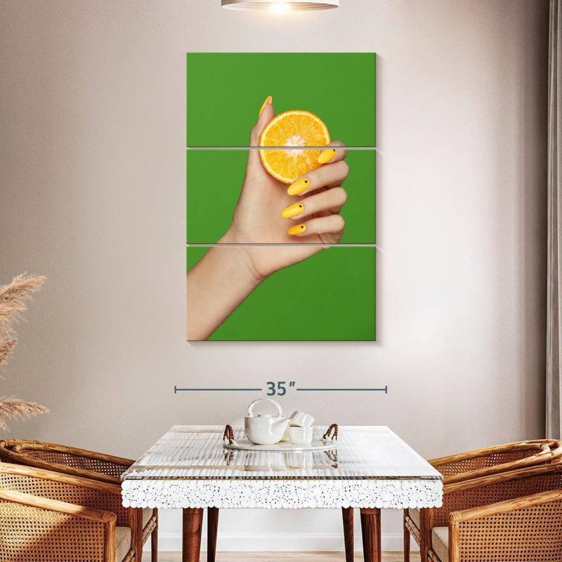 Clous d'inspiration orange, H 50 po x l 32 po