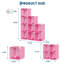 Armoire de rangement rose modulaire à 9 cubes