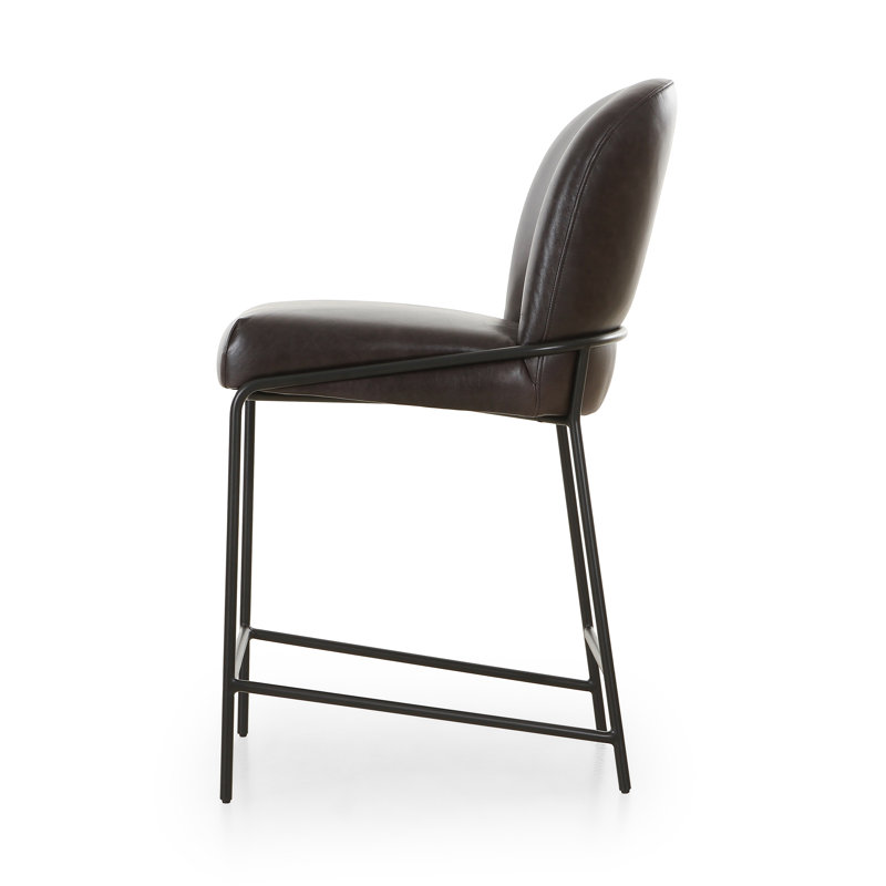Astrud 25" Counter Stool, Faux Leather  Sierra Butterscotch, Bar Stool (30.5" Seat Height)