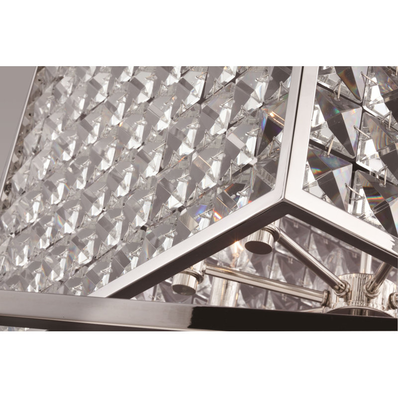 Cadre/lustre carré 8 lumières unique Honora, 23.25"