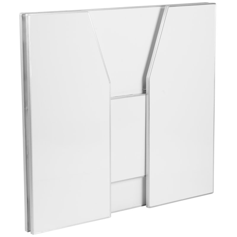Bukowski 4' Folding Portable Event Bar with Top and Middle Shelves, White