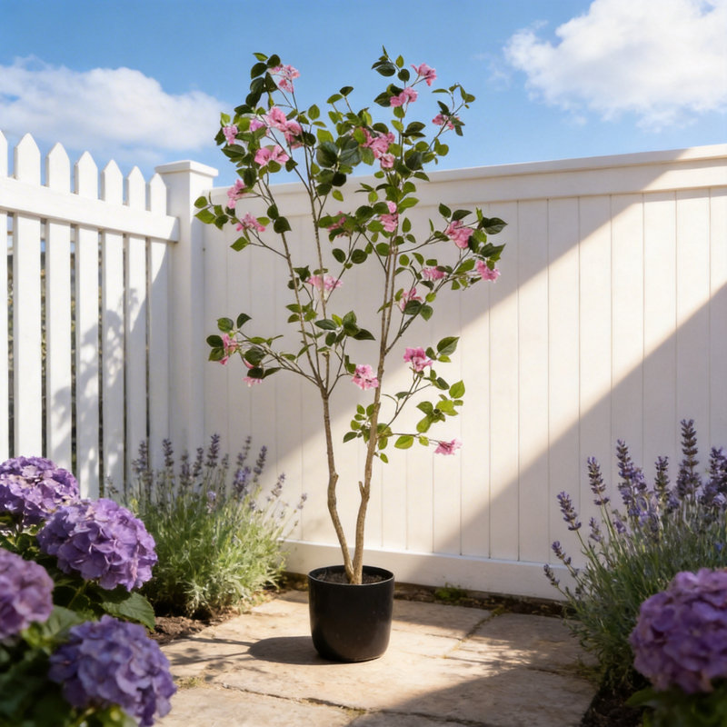 Bougainvillier artificiel 6 pi avec pot noir, plante à fleurs réaliste réaliste pour la décoration intérieure de bureau à domicile, bougainvillier en pot avec motif détachable