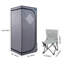 Tente de sauna à vapeur grise portative pleine grandeur - Spa personnel, avec générateur de vapeur, télécommande, fauteuil pliable, minuterie et raccord de tuyau en PVC Facile à installer. Chauffage rapide, avec certification FCC-119416809