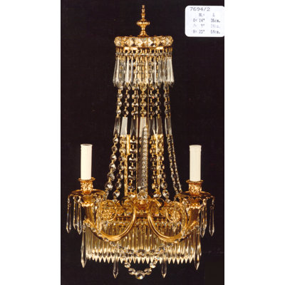 Delrio 6 - Light Candle Style Chandelier