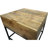 Hand-crafted Natural Wood And Iron Square Side Table