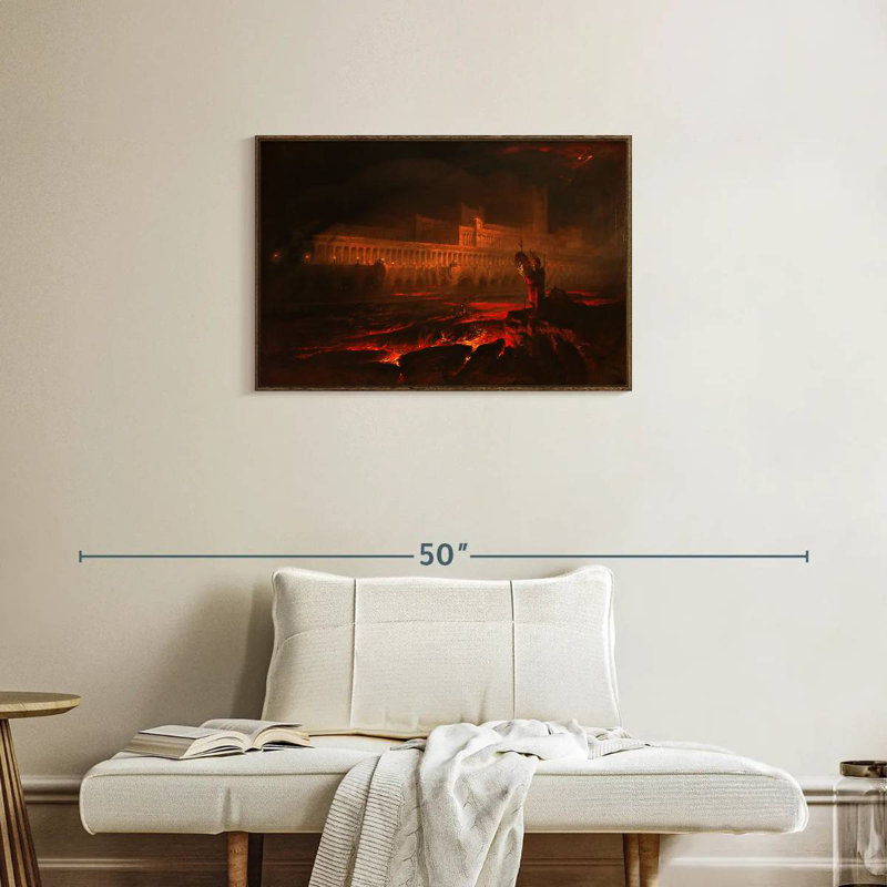 Le Pandemonium, Cadre flottant noyer, 31 po x 21 po