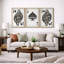Reproduction de giclée sur toile encadrée 3 pièces-126030999-126030998