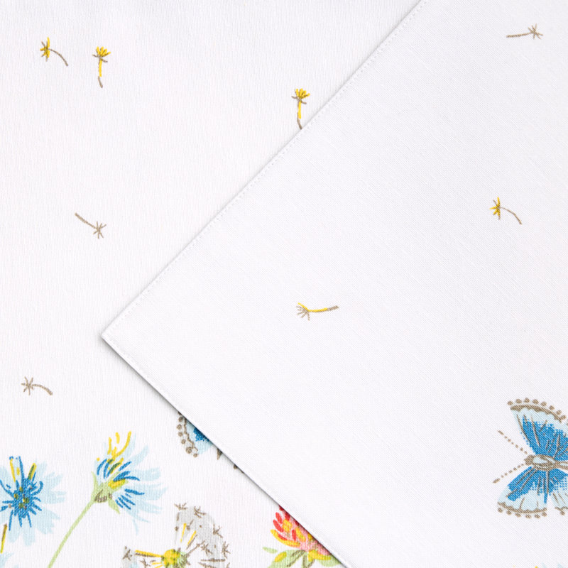 FIESTA Breezy Floral Placemat Set, White/Blue/Pink, 13" 4-Pack