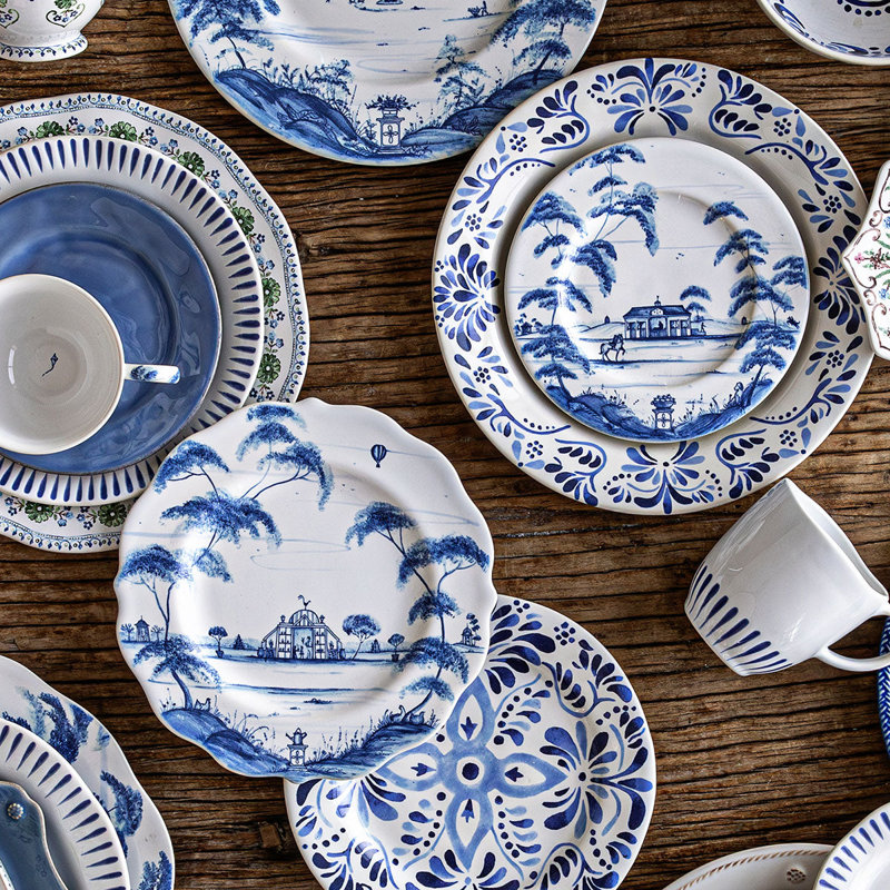 Country Estate Side/Cocktail Plate, Delft Blue/White