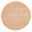 Tapis rond en laine nouvel âge unique 4 pi x 4 pi x brun clair