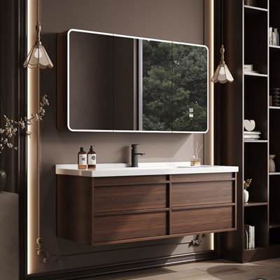 American style retro simple bathroom cabinet