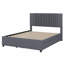 Lit plateforme tapissier avec tiroirs et lit gigogne-1383189680