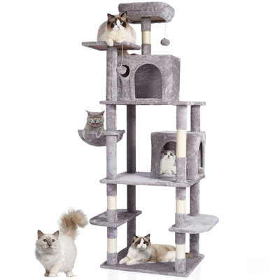 Cat Tree 68.5" Cat Tower With Cat Condos Sisal Scratching Post