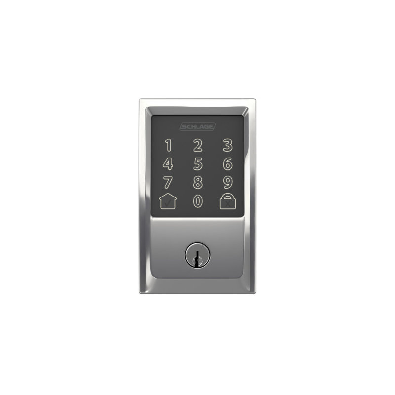 Encode Smart WiFi Deadbolt with Century Trim, Bright Chrome, Yes
