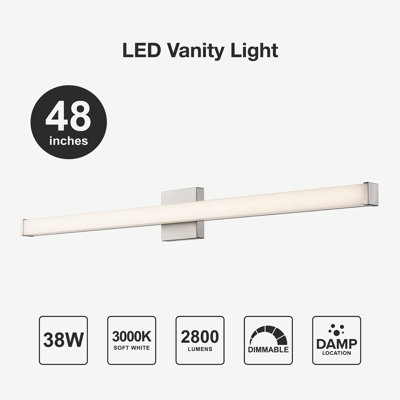 Saavy 48" Brushed Nickel Integrated LED Vanity Light