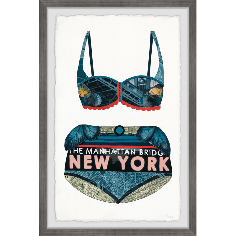 NY Bridge - Image encadrée, H 18 po x l 12 po x 1,5 po