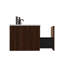 Meuble-lavabo mural 30 po rayé en céramique noyer blanc rayé pour salle de bain