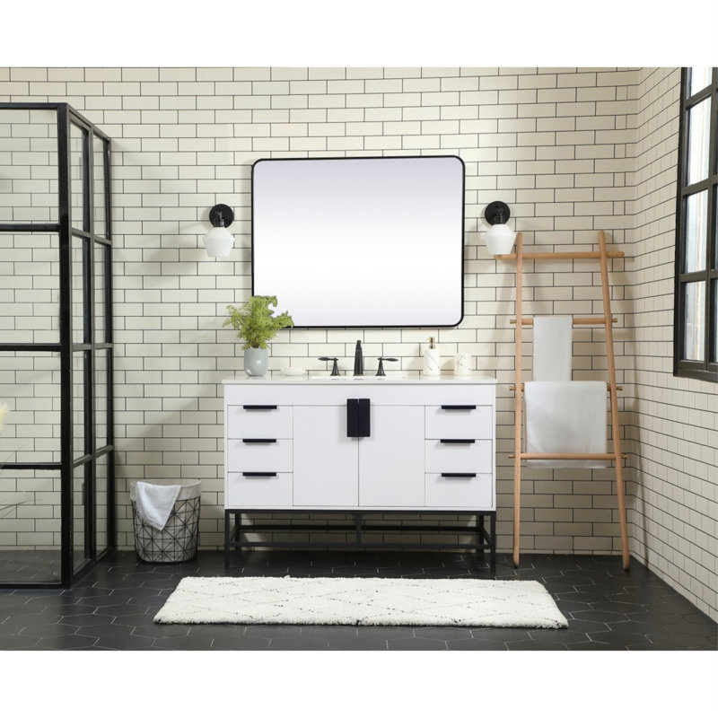 Ensemble de meuble-lavabo simple 48 po Eugene, Blanc