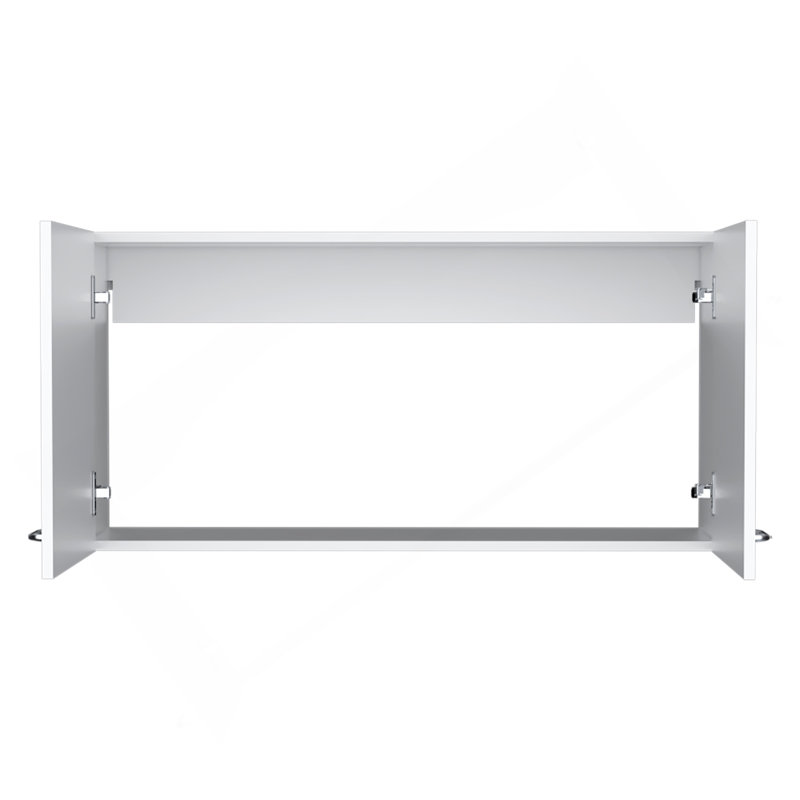 Wall Cabinet 19"H, Two Doors, Two Internal Shelves, White