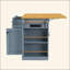 Grand îlot de cuisine avec abattant, prise de courant, support de rangement interne pour porte, chariot de cuisine sur roulettes sur 5 roulettes avec 5 supports latéraux ouverts pour la cuisine, la salle à manger (n'inclut pas les tabourets de bar)-378116785