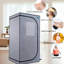 Tente de spa portative à vapeur grise Mini Plus avec générateur et télécommande. Facile à assembler. Chauffez rapidement. . Imperméable et isolant. Chaise. Débit 360. Système. Siège pliable pour améliorer la peau Glow Gen. Simple
