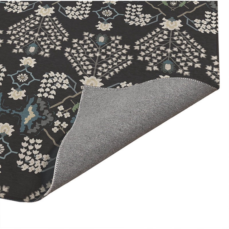 Tapis de cuisine léger antidérapant Tilly, Gris anthracite, Rectangle 4pi x 6 pi