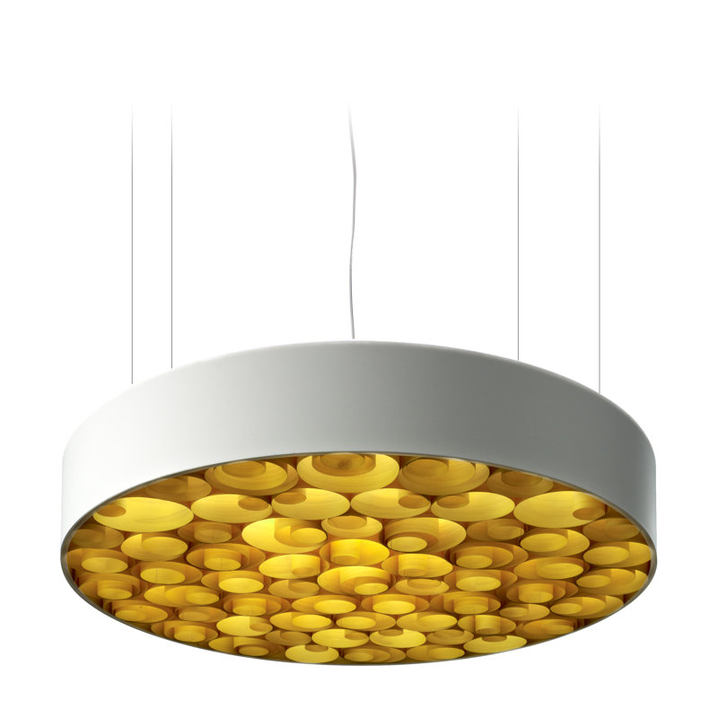 Spiro LED Chandelier, 5.9" H x 29.5" W x 29.5" D, White, Sea Blue