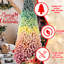 Arbre de Noël multicolore floqué coloré 7,5 pi
