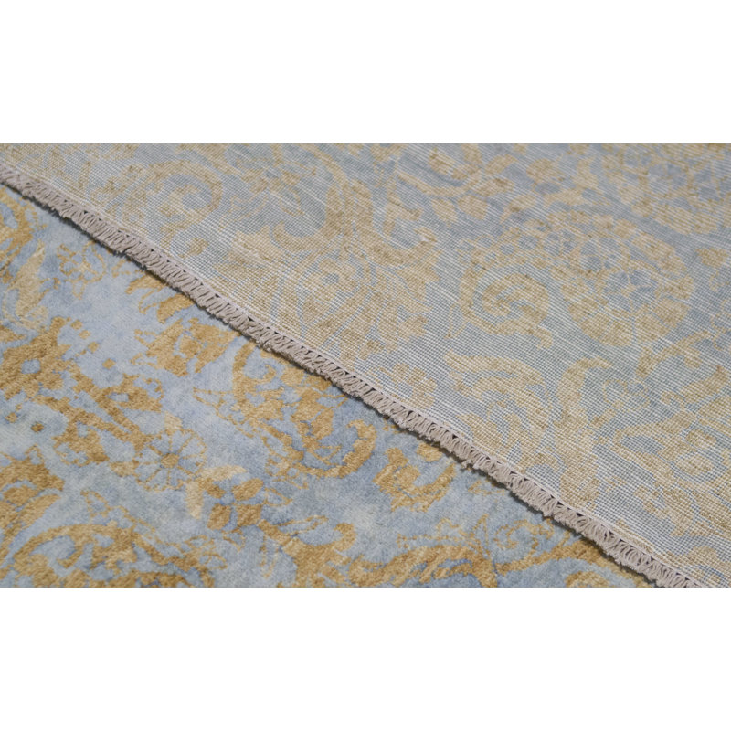 Aryana Hand-Knotted High-Quality Light Blue/Sand Area Rug