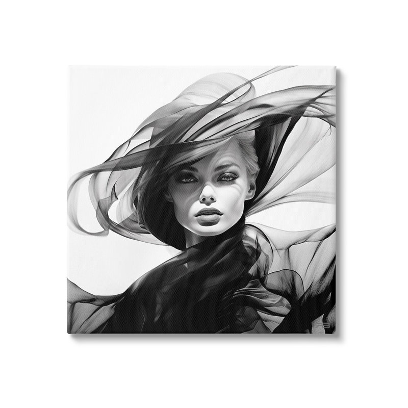 «Modern Fashion Portrait», art mural sur toile par Rb, H 24 po x l 24 po