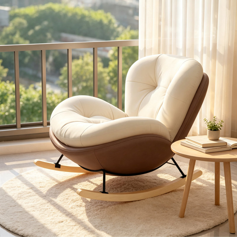 Chaise berçante Modern, Brun