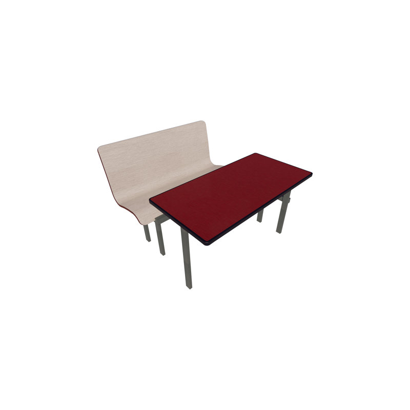 Booth Seating with Table - Half Package, 60" L x 48" W