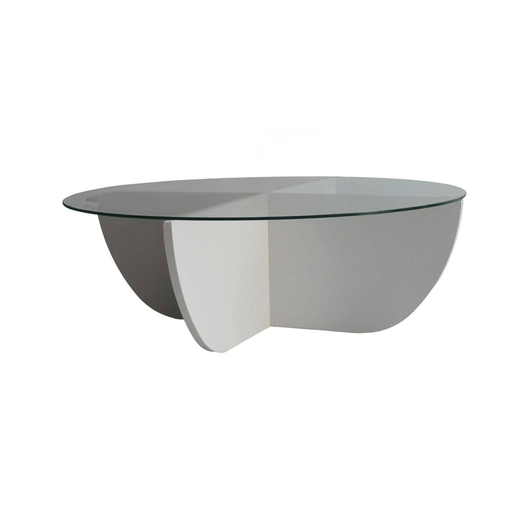 Coffee table Dpere, Low coffee table, Magazine rack for sofa, Living room shelf, 90x90h30 cm