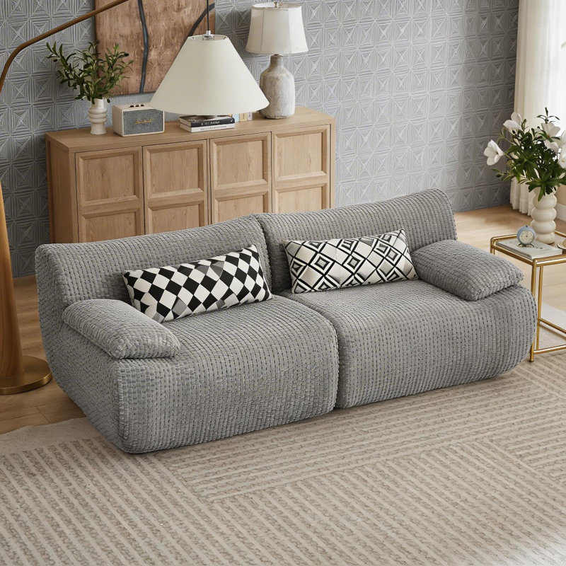 Sectionals, Cream Corduroy