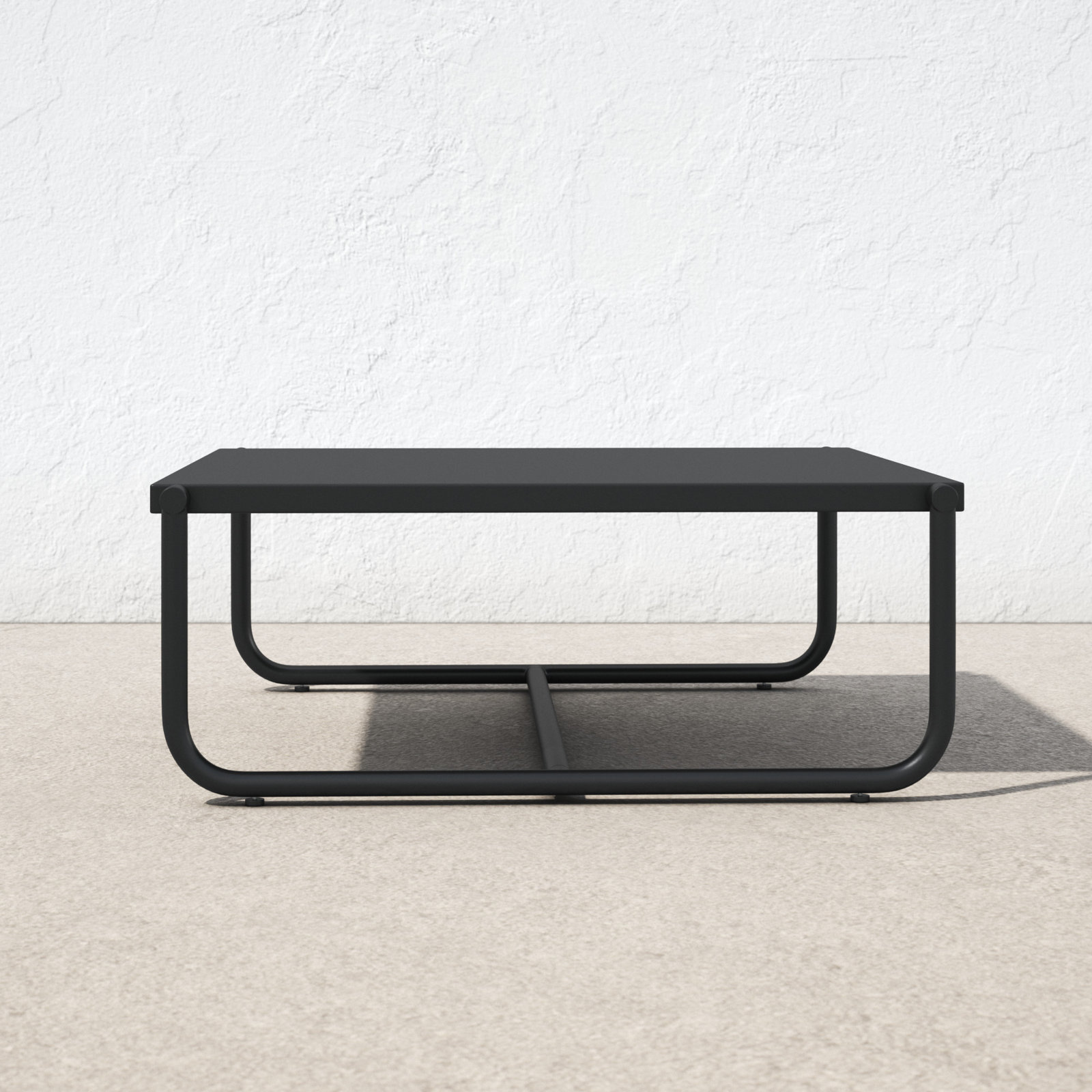 Sean 35'' Aluminum Outdoor Coffee Table, Black