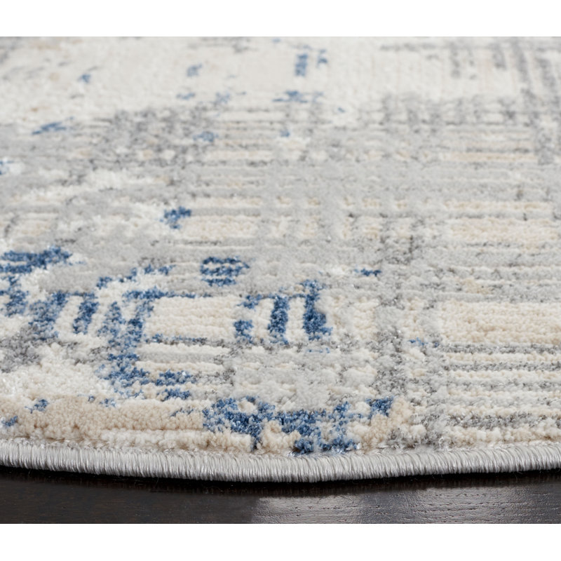 Whisper Performance Abstract Rug, Round 6'7"