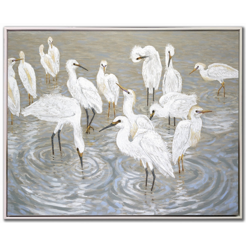 «Herons and Egrets», art mural sur toile