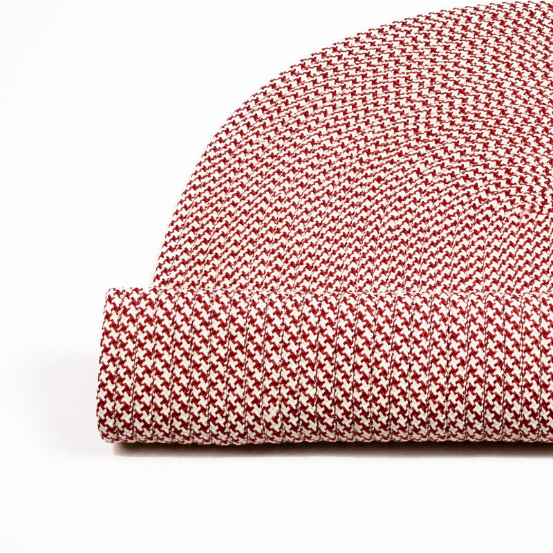 Tapis intérieur / extérieur Larussia Houndstooth - rouge, Ovale 14 pi x 17 pi