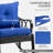 Outdoor Wicker Rocking Chair With Plush Cushions-618094235