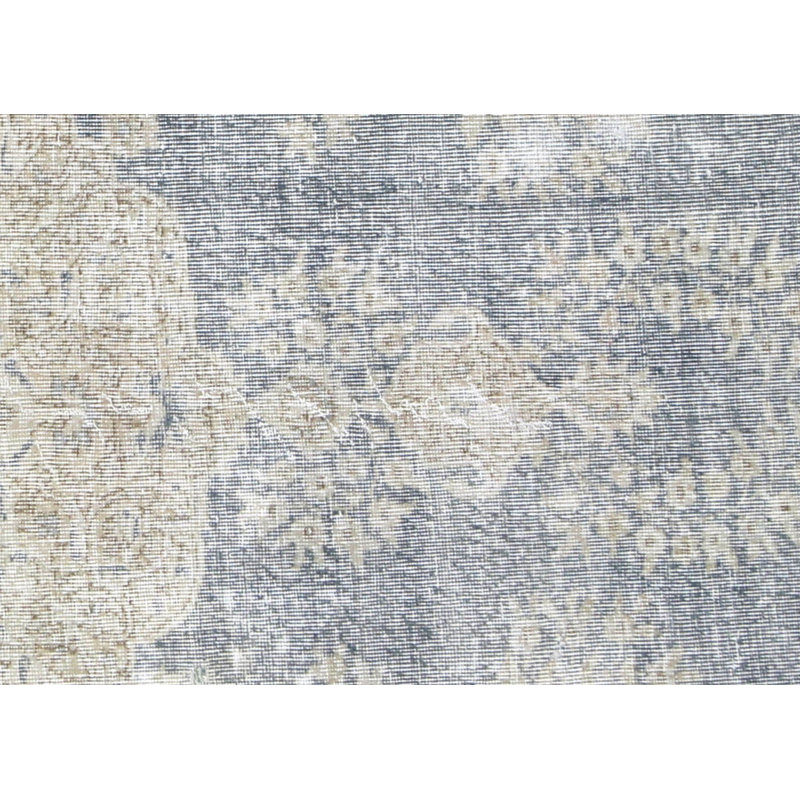 One-of-a-Kind Hand-Knotted 1960s 7'8" x 10'2" Wool Area Rug in Navy Blue/Ivory