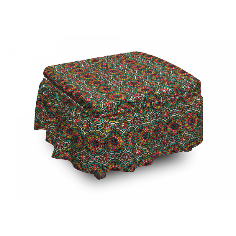 Ensemble de housse pour à coussin de boîte 2 pièces mandala mystical chinoise design