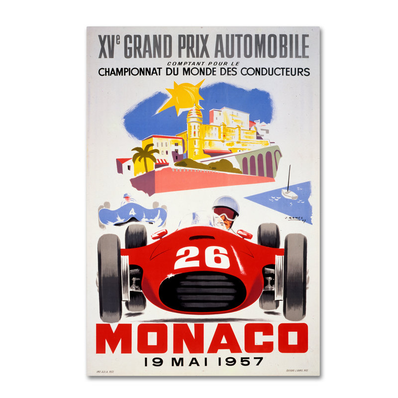 « racing 6 », publicité sur toile tendue, H 19 po x l 12 po x P 2 po